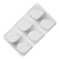 SILIKOLOVE 6 cavités grande feuille moule de cuisson Silicone Mousse moules pour cuisine gâteau outils de cuisson