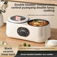 Usine en gros qualité 900w cuiseur à riz électrique 3.6L micro-ondes Double Pot cuiseur à riz pour 2-3 personnes utilisent