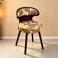 Chaise de salle à manger classique vintage en bois, chaise de designer haut de gamme luxueuse avec accoudoirs pour la maison, la salle à manger ou l'appartement