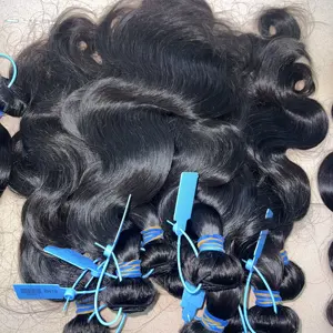 KBL广州发货商免费样品，批发巴西原始头发，黑色女性双拉制原始头发编织