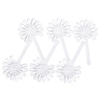 120 faux ongles transparents en forme de tournesol pour présentation de couleurs de vernis gel, outil de pratique pour salon de manucure