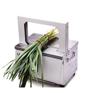 SJB Semi Automatic OPP tape Supermarket Fresh Vegetable Tie Tying Bundling Tool Banding Machine Strapping Machine