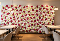 Mur de fleurs artificielles B&B Terrace - Coin check-in pour influenceurs