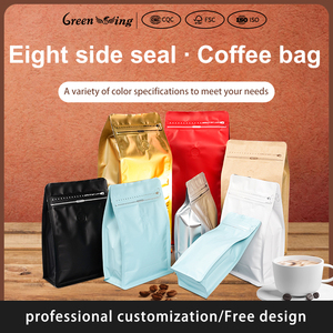 Sacchetti di caffè stampati con lo sfiato piccolo chicco di caffè sacchetti di imballaggio del sacchetto di caffè per 1 libbra - Product Image 2