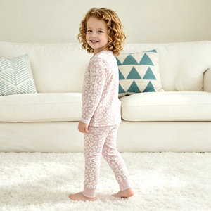 Ensemble de pyjama imprimé pour fille, viscose bambou, manches longues, vêtements de nuit, OEM, pyjamas pour tout-petits, fournisseur en gros - Product Image 3