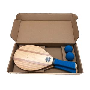 Wooden <span class=keywords><strong>Beach</strong></span> Striped <span class=keywords><strong>Paddle</strong></span> <span class=keywords><strong>Ball</strong></span> <span class=keywords><strong>Set</strong></span> - Tennis schläger Outdoor Sport <span class=keywords><strong>Beach</strong></span> Games Pine und Sapele - Product Image 1