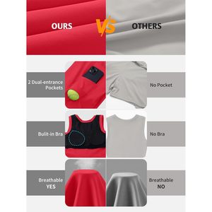 FOXA Tennis Dress Women Sleeveless Side Slit Quick Dry Active Golf Outfit <b>Mini</b> Dress Workout Romper - Product Image 4