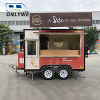 Rue personnalisé mobile hot dog fast food concession remorques chariot de nourriture entièrement équipé remorque camion de nourriture achat à vendre