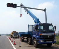 Grue articulée hydraulique montée sur camion AOMAN 14-16 tonnes, hauteur de levage 15 m, moteur Yuchai, pompe, boîte de vitesses, roulement, engrenage