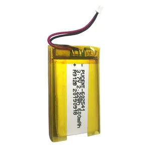 उच्च गुणवत्ता लिथियम बहुलक बैटरी 602248 602541 लाइपो बैटरी 3.7V 600mAh ली आयन बैटरी