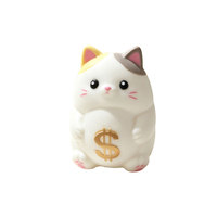 Jouet Squishy Géant Chat Porte-Bonheur Ultra-doux en TPR, Réaliste, Emballage Boîte, Idéal pour Soulager le Stress - Produit Phare Transfrontalier