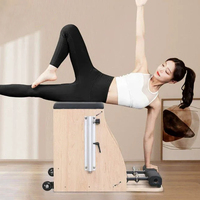 Chaise Wunda Pilates au design classique et stable, équipement de gym professionnel en bois de chêne pour le yoga, les exercices et les entraînements