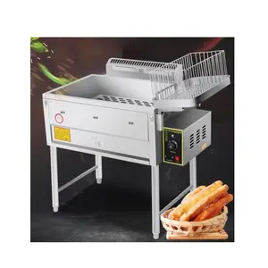 Commercial Restaurant One Tank Double Baskets Free Standing Gas Deep Fryer With Cabinet