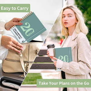 Agenda Personalizable A3 2026 para <span class=keywords><strong>Amazon</strong></span>, con Cubierta de Cuero, Espiral, Planificador Diario, <span class=keywords><strong>Libreta</strong></span> en Inglés, Personalizable para Comercio Transfronterizo - Product Image 5