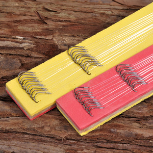 ชุดเบ็ดตกปลาอิซึแบบสองตัวเบ็ด 10 ชุด พร้อมสายผูกสำเร็จ สำหรับตกปลาในน้ำจืด แม่น้ำ ใช้เหล็กกล้าคาร์บอนสูง - Product Image 2