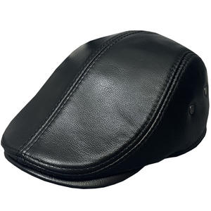 Gorras Planas J229 para Hombre, de Cuero Auténtico, Estilo Gorra de <span class=keywords><strong>Director</strong></span>, con Orejeras, Color Negro, Casual, Vintage, para Conducir en Invierno - Product Image 6