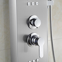Vente en gros d'écran de douche en acier inoxydable à cinq fonctions Ensemble de ménage à température constante pressurisé pour les robinets de bain et de douche