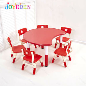 Table <span class=keywords><strong>demi</strong></span>-<span class=keywords><strong>lune</strong></span> en plastique pour enfants, mobilier <span class=keywords><strong>de</strong></span> garderie coloré moderne - Product Image 2