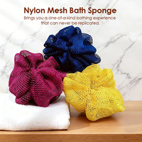 Éponge de bain exfoliante en nylon fileté africain la plus vendue, avec logo personnalisé, pour une mousse abondante et une exfoliation en profondeur