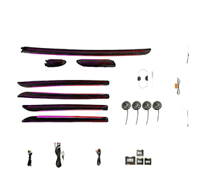 Kit de Luces Ambientales para Audi A3/S3 2013-2020, Moldura de Fibra de Carbono con Diseño de Escamas de Dragón, Rejilla de Ventilación Turbo, 25 Luces, Sinfonía, Molde 1:1, 12V - Product Image 1
