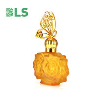 Bouteille de parfum personnalisée jaune rouge 30Ml 50Ml 100Ml Unique arabe Vintage de luxe avec pompe
