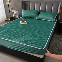 Summer Cool Latex Fiber Sleeping Mat Plain Matelas Housse de protection Couvre-lit fixe Set Coverlet Fitted Cover Quilted Bed Sheet