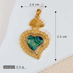 Pendentif <span class=keywords><strong>luxe</strong></span> léger haut de gamme fait à la main pendentif à breloque fine cœur plaqué or pendentif amour d'<span class=keywords><strong>occasion</strong></span> accessoires <span class=keywords><strong>bijoux</strong></span> de mode - Product Image 6