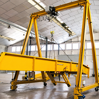 Mini grue mobile à hauteur réglable, mini grue portique électrique mobile, grue portique d'atelier de 1, 2, 3, 5 tonnes