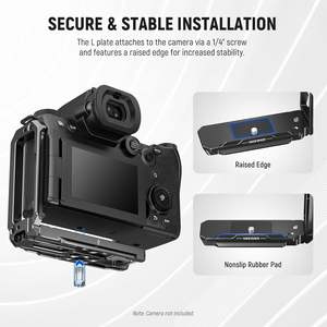 NEEWER Support en L pour LUMIX <span class=keywords><strong>S5</strong></span> <span class=keywords><strong>II</strong></span>/<span class=keywords><strong>S5</strong></span> <span class=keywords><strong>II</strong></span> <span class=keywords><strong>X</strong></span>, aluminium, plaque latérale horizontale et verticale extensible Arca à changement rapide - Product Image 2