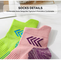 Chaussettes de sport respirantes et antidérapantes en Spandex/Coton avec logo personnalisé pour hommes – Idéales pour le basketball, le badminton, la course à pied et l'été