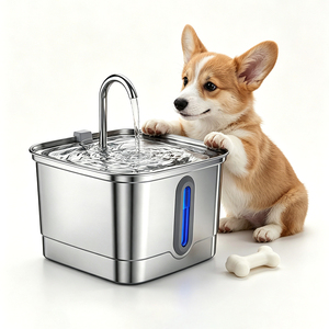 Food Contact Stainless Steel Pet <b>Drinking</b> Fountain Detachable Filter Household Water Dispenser - Product Image 1