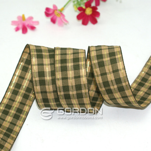 Gordon 2.5 inch kẻ sọc Quà Tặng đóng gói trang trí gingham kẻ sọc kẻ sọc cho kỳ nghỉ noeud ruban trâu kiểm tra có dây Ribbon - Product Image 4