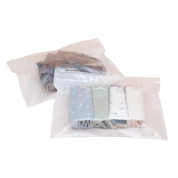Sacs d'emballage en tissu mat translucide avec fermeture éclair personnalisée Unione Factory, sacs à vêtements avec fermeture éclair givrée pour T-shirts
