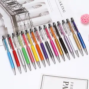 new Fancy slim Crystal ball pen with leather case sets