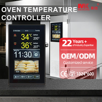 Panel Kontrol Oven LCD IPS 7 Inch MK5L08-08 Berkualitas Baik 220V ±1 ℃   Pengontrol Akurasi Suhu Oven Dek Termostat
