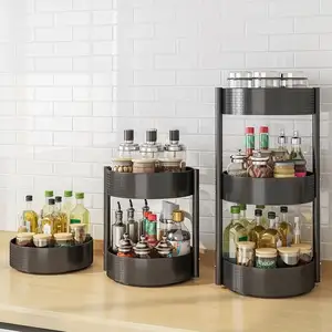 Dropshipping Kitchen 360 gradi Spinning Design condimento Rack Storage portaspezie grande organizzatore per controsoffitto