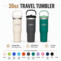 Gobelet isotherme en acier inoxydable Kingze 30 oz compatible avec les porte-gobelets de voiture, avec poignée, bouteille d'eau réutilisable