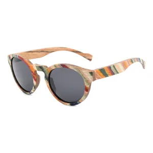 Pfaufarbe hölzerne polarisierte Sonnenbrille shopify einzelhandel Sonnenbrille