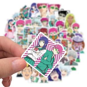 50 pièces drôle Anime <span class=keywords><strong>Saiki</strong></span> <span class=keywords><strong>Kusuo</strong></span> K dessin animé étiquette autocollant Promotion cadeaux jouet bricolage Lugggae ordinateur portable décor étanche vinyle autocollants - Product Image 3