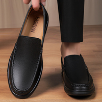 Mocassins pour hommes en cuir, Penny Loafer, à enfiler, faits main, légers, à talon plat, pour la conduite et le style décontracté ou professionnel