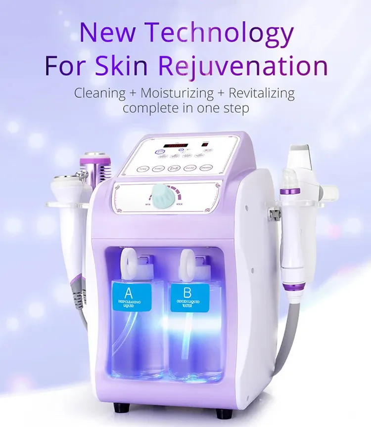 Máquina profissional de limpeza e hidratação da pele, dermoabrasão facial, novo design, máquina pequena de bolhas de oxigênio e água, novidade em 2024