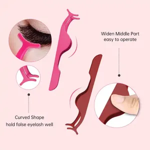 Marque privée Cils Logo personnalisé Extension de cils Femme Maquillage Outils de beauté Pointe en fibre Pince à épiler ronde en acier inoxydable - Product Image 5