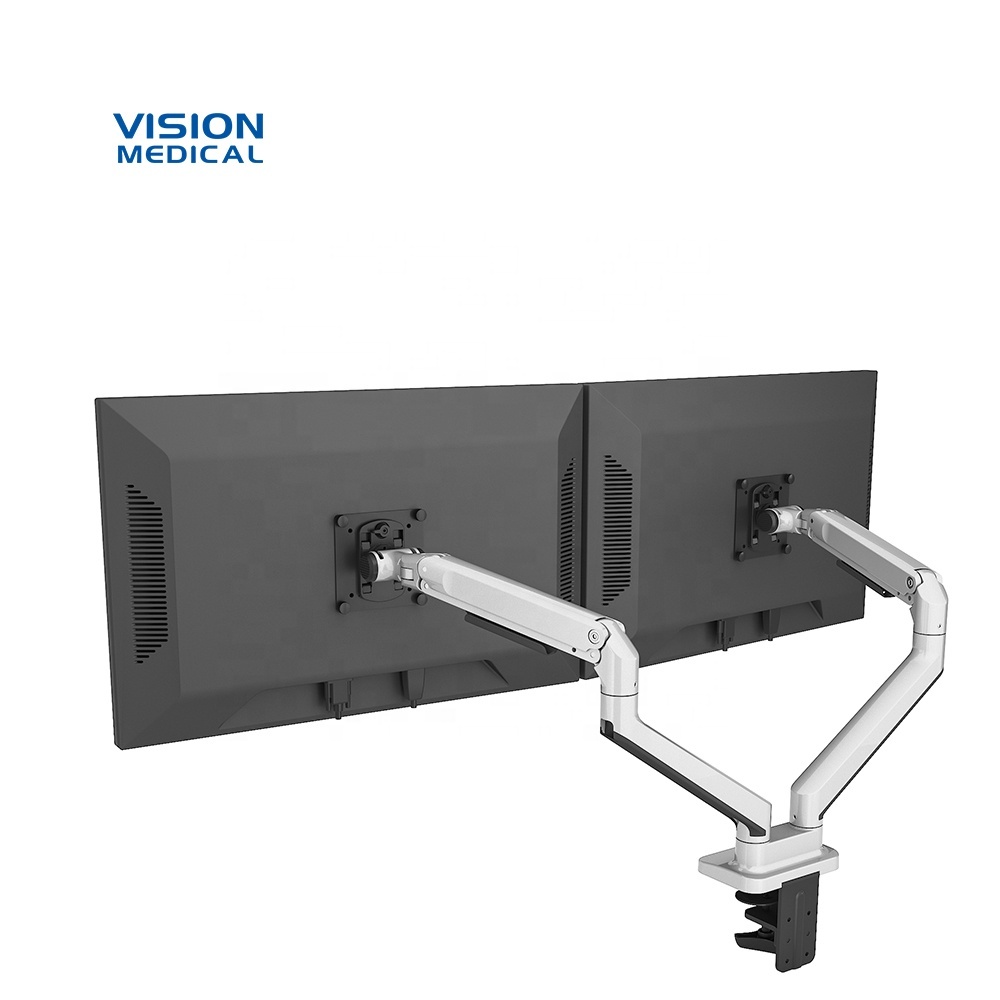 Double Arm Monitor Mount Height Adjustable wall mount desk office LCD pc icd monitor swing arm