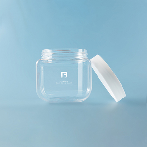 square plastic jars with lids cosmetic cosmetic jar 240ml packaging cosmetics jars
