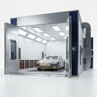 Four de peinture automobile électrique de luxe personnalisé 30 kW 220 V/380 V avec éclairage LED pour séchage de carrosserie 500-800 mm, taille sur mesure