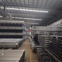 Tubería de Acero Galvanizado por Inmersión en Caliente de 1/2-8 Pulgadas SCH40 BS1387, Tubo Redondo GI ASTM A53 Pre-Galvanizado ERW para Agua, Gas y Andamios