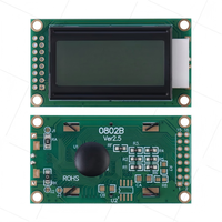 0802B Karakter Lcd 5V Putih 16PIN Terminal Industri Paralel Pengontrol Modul LCD Kecil Khusus IC Driver ST7066U