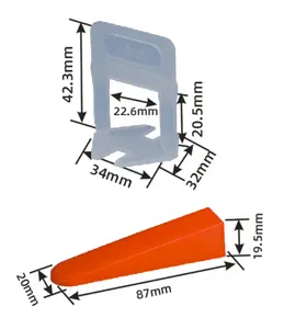 Mattonelle di plastica sistema di livellamento/clip e cunei di piastrelle di ceramica di livellamento/strumenti di installazione di piastrelle di sistema di livellamento del distanziatore