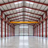 Bâtiment d'entrepôt préfabriqué en structure métallique en H, grande portée, atelier industriel en acier de grande capacité avec plateforme