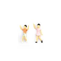 Figurines humaines miniatures colorées, figurines miniatures, décor de paysage miniature, petites figurines miniatures réalistes